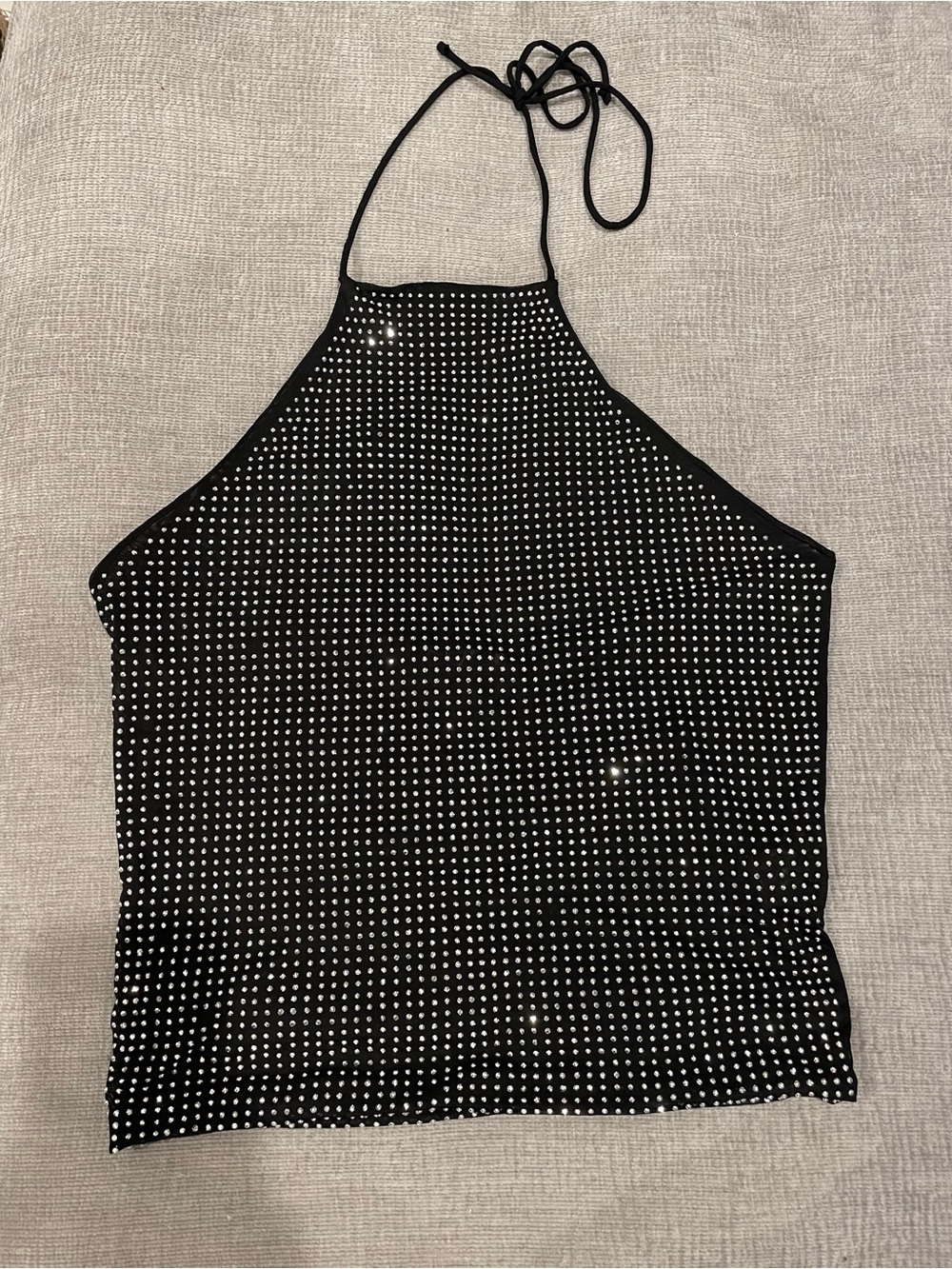 Zara Studded Halter Crop Top